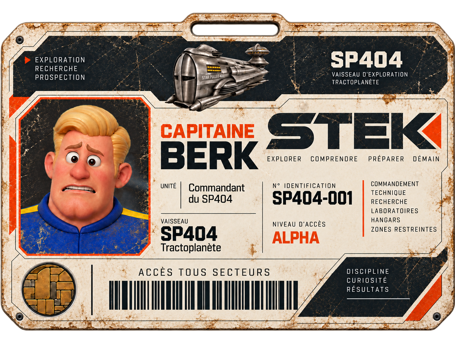 Carte d’accès française — Capitaine Berk