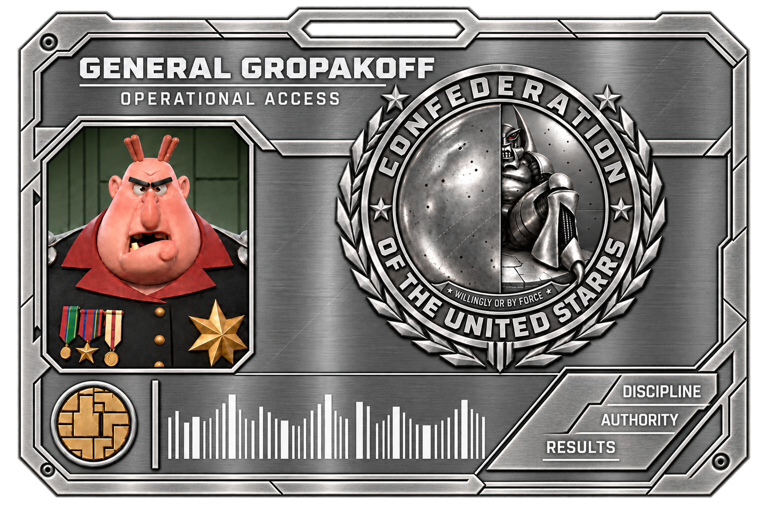 English access card — General Gropakoff