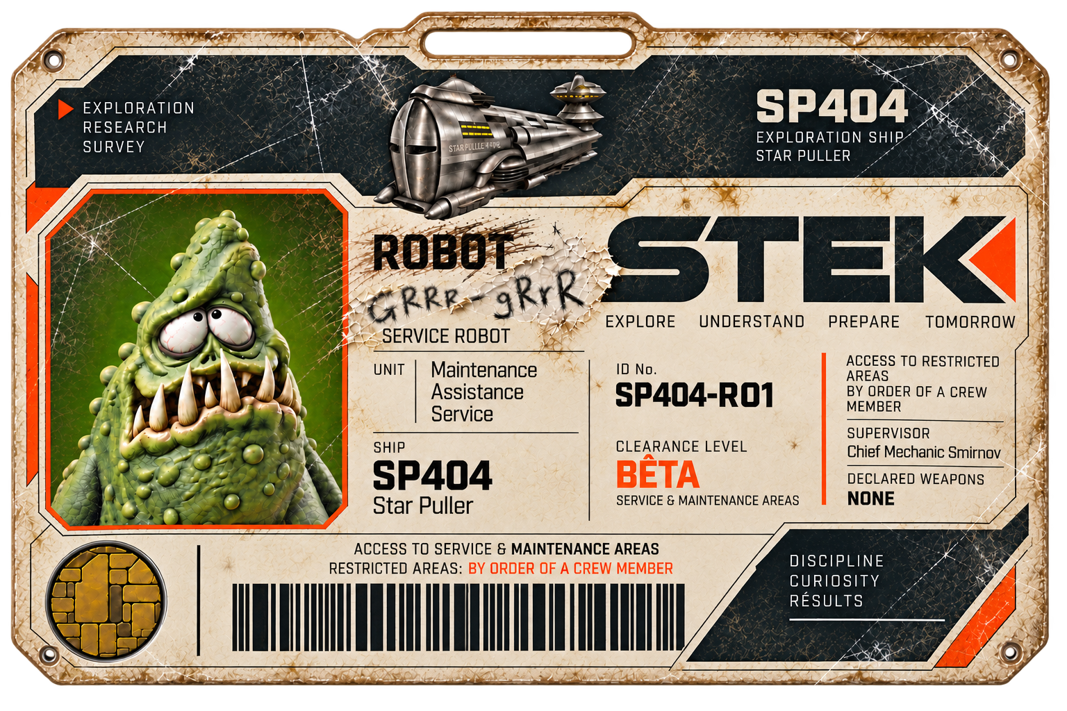 English access card — GRRR-GRRR