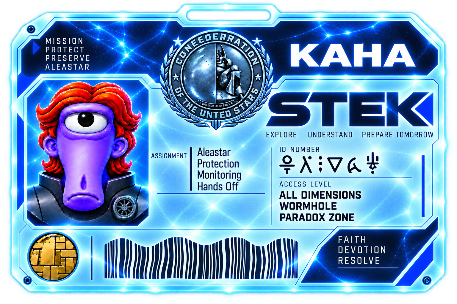 English access card — KAHA