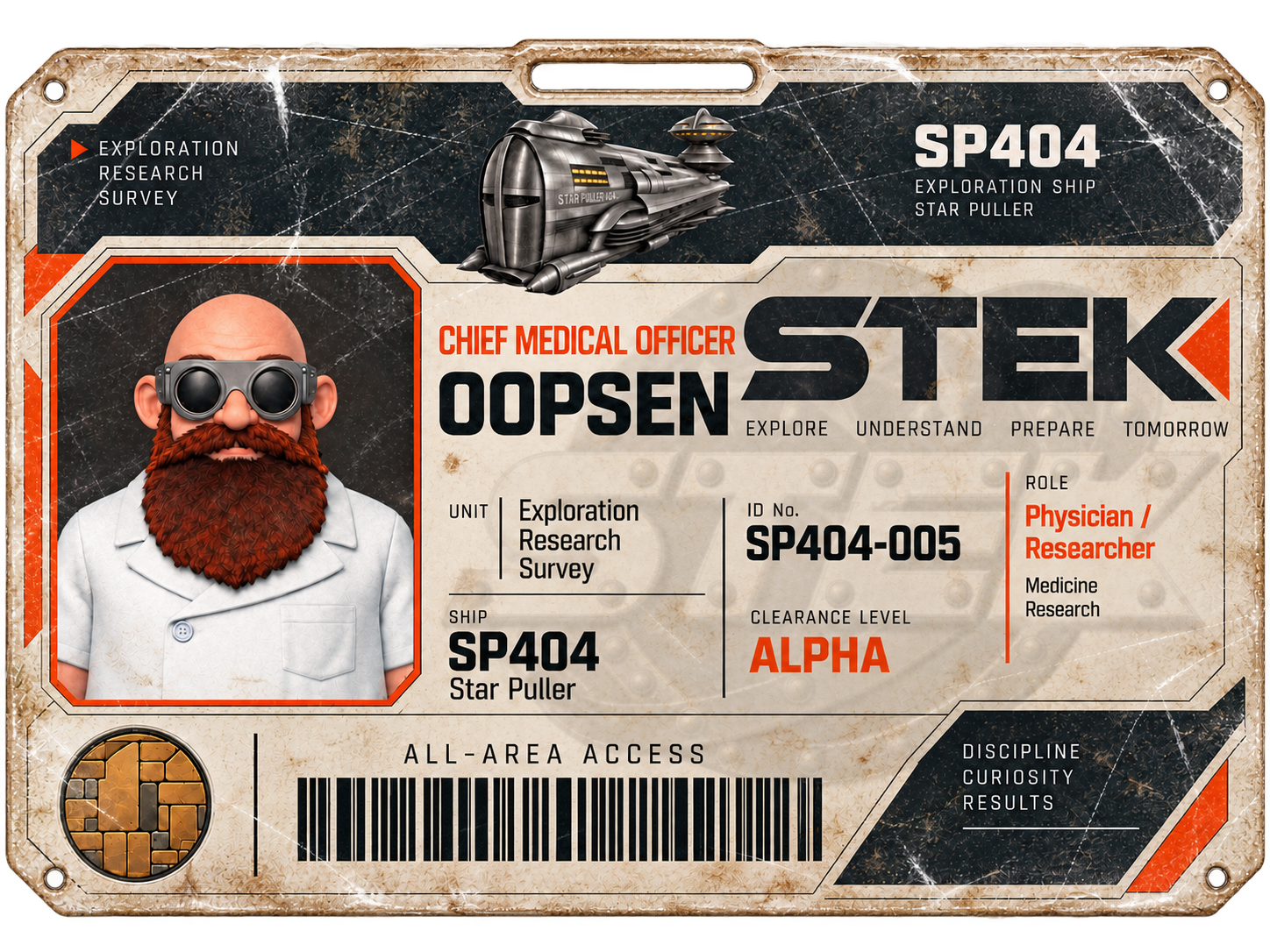 English access card — Doctor Oopsen
