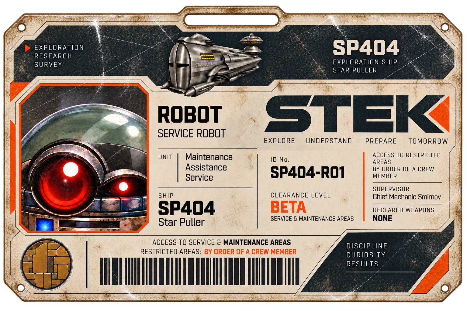 English access card — Robot