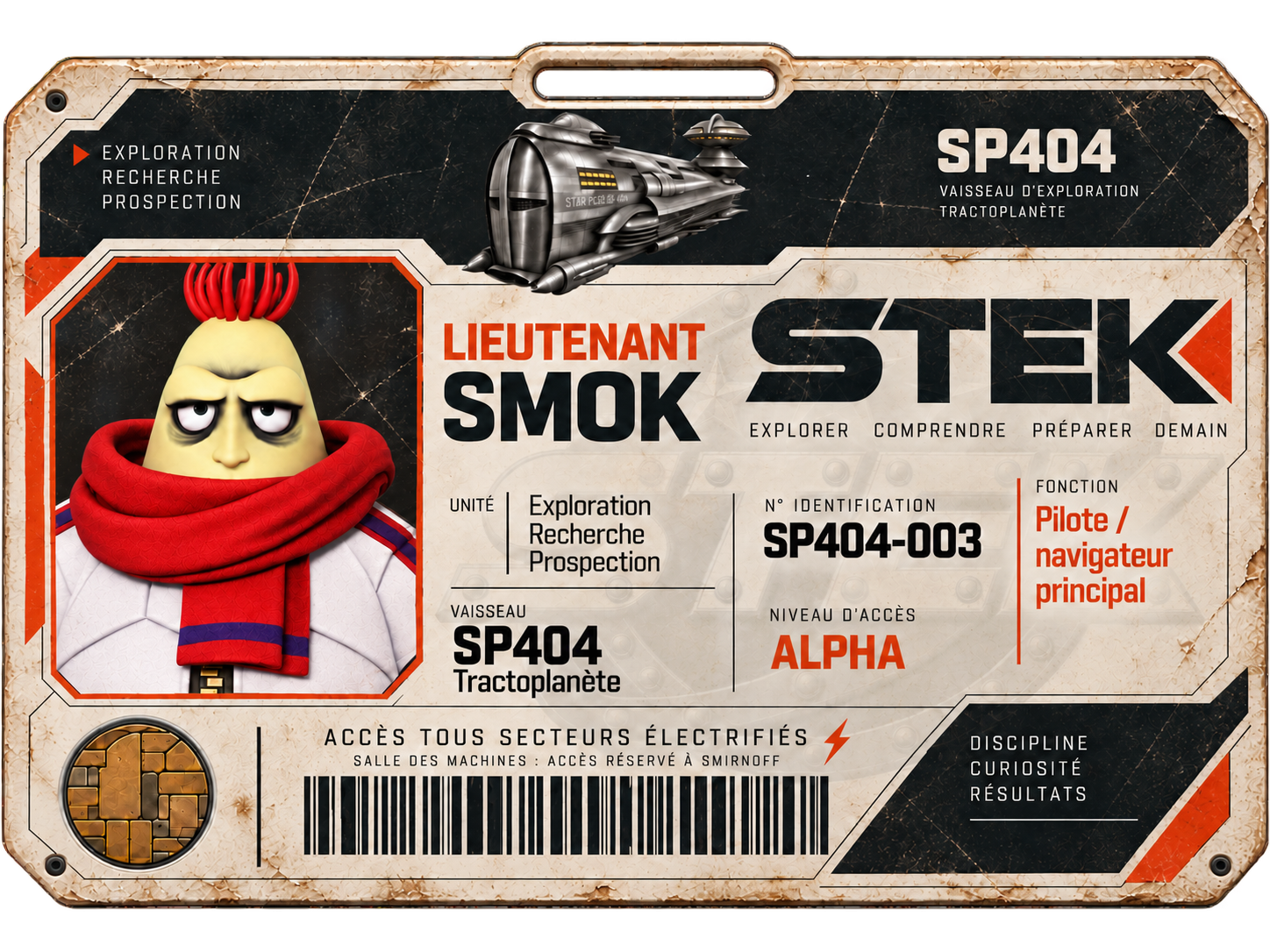 Carte d’accès française — Lieutenant Smok
