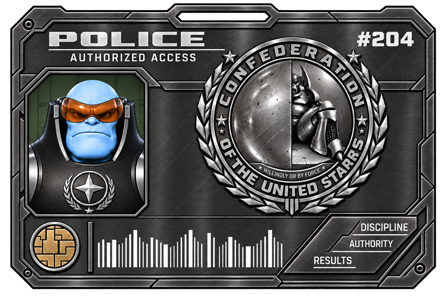 English access card — Confederation police