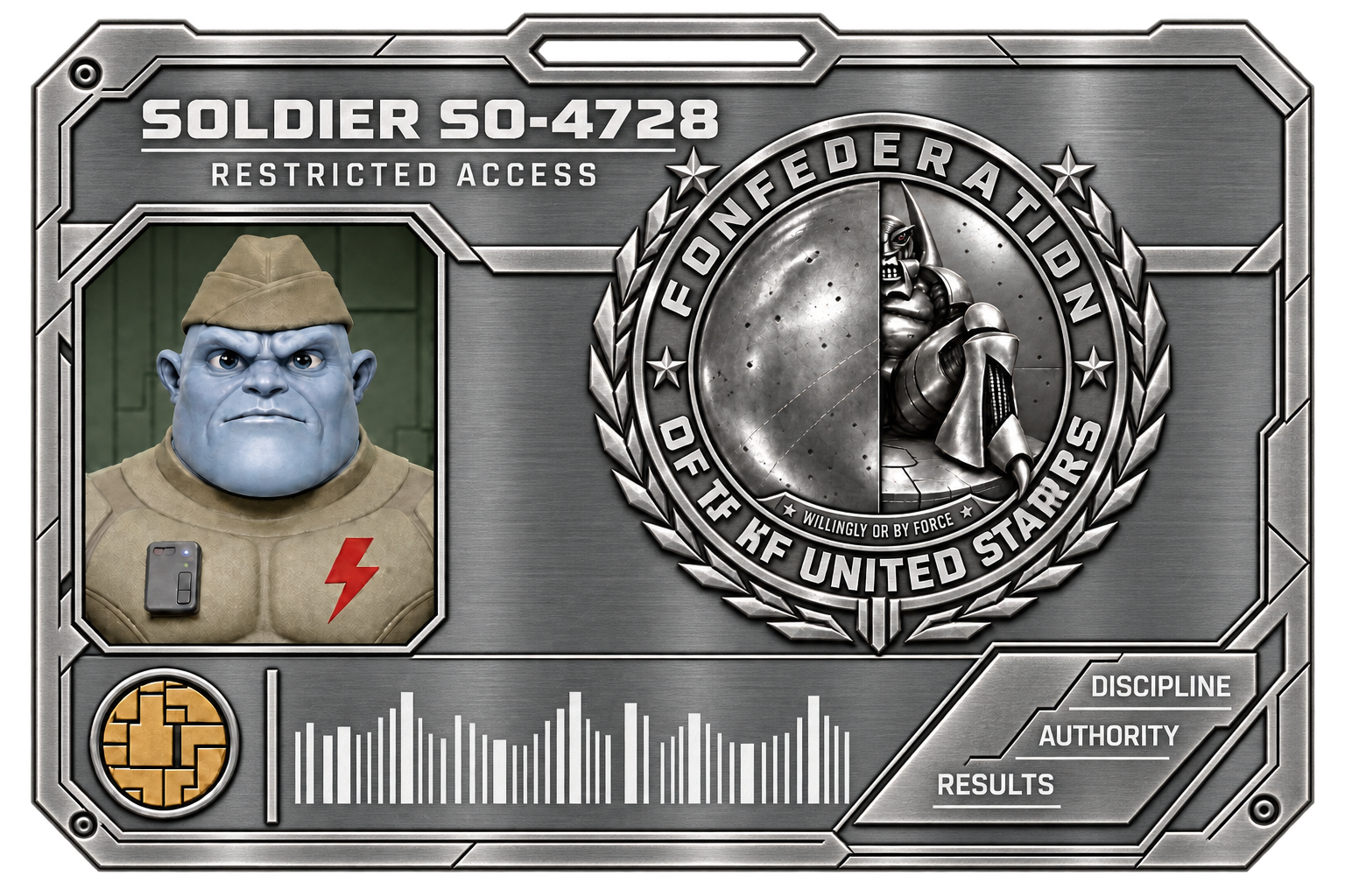 English access card — Confederation soldiers